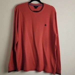 Brooks Brothers ponte knit sweater Sz L Pink Cotton Crewneck